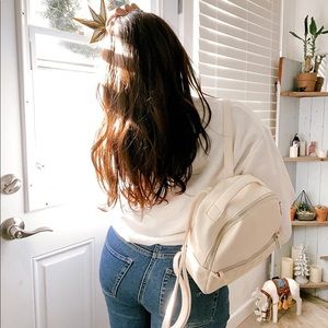 Small cream backpack
